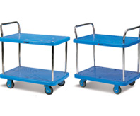 靜音式雙層塑料平層推車(chē)